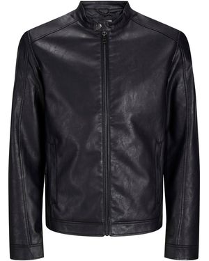 Jack & Jones Jack Dylan Pu Jacket Plus Size - Black