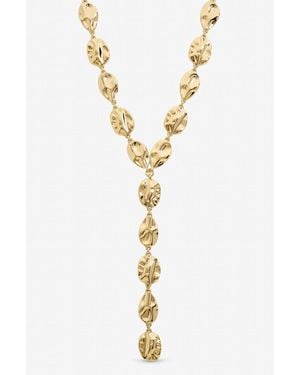 Mood Polished Molten Y-Drop Necklace - Metallic