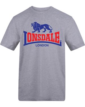 Lonsdale London Printed Logo Tee - Grey
