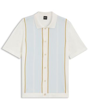 BOSS Patterned Short Sleeve Shirt - Blue