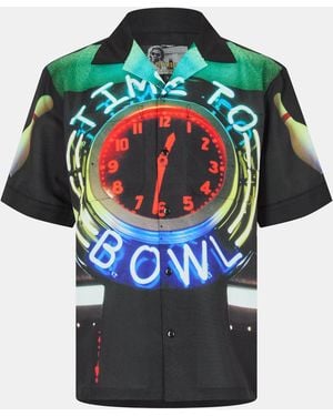 Pleasures Short-Sleeve Bowling Shirt - Blue