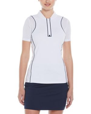 Original Penguin Pg Zipped Front Short-Sleeve Performance Polo Shirt - White