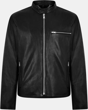 Belstaff Track Racer Leather Tailored Fit Jacket - Black