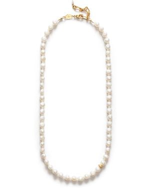 Anni Lu Stellar Pearl Bead Necklace - Metallic