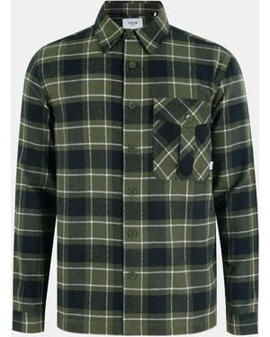 Firetrap Anthm Long-Sleeve Patterned Shirt - Green