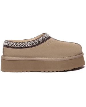 EVER AU Wonga Leather Slippers - Grey