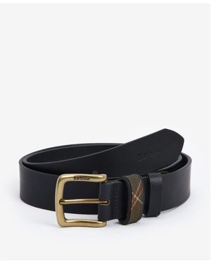 Barbour Esk Leather Belt , Size: L - Black