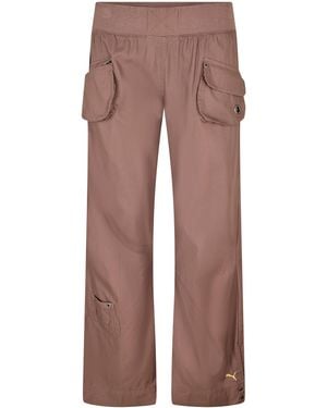 PUMA Fl Woven Pull On Trousers - Brown