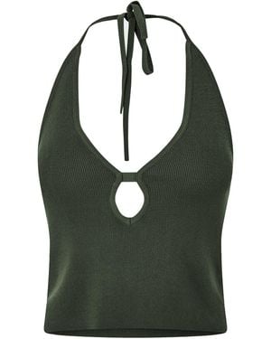 Jack Wills Cut Out Knit Top - Green