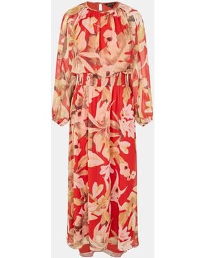 Biba Split Sleeve Skater Dress - Red