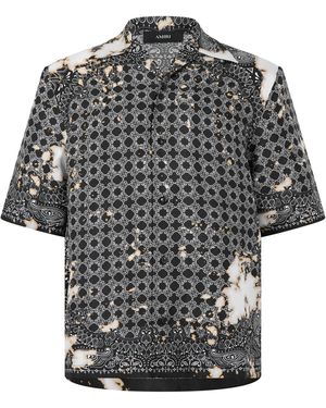 Amiri 'Beach Bandana Bowling' Shirt - Black