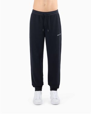 ARMANI EXCHANGE Closed Hem Fleece Joggers - Blue