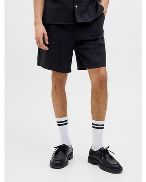 Jack & Jones Patras Fleece Jogger Shorts - Black