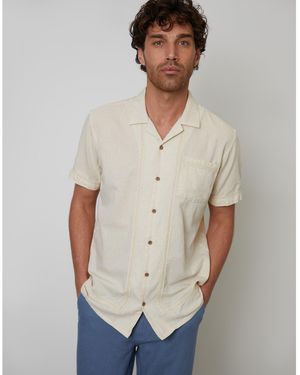 Threadbare Worden Short-Sleeve Bowling Shirt - Natural