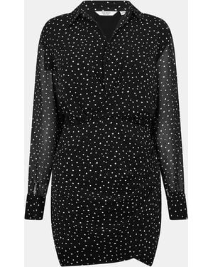 Jack Wills Draped Shirt Dress - Black
