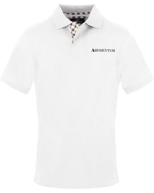 Aquascutum Polo Short Sleeve Polo Shirt - White