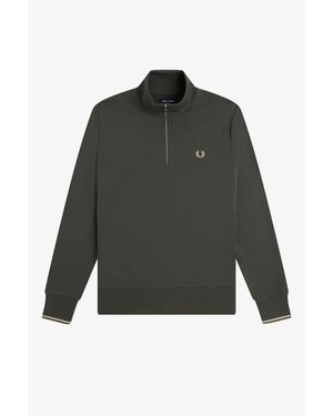 Fred Perry Fredperry Half Zip Top - Green