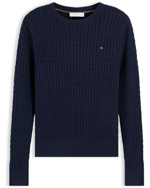 Tommy Hilfiger Tommy Cocbl Fne Knit Ld64 - Blue