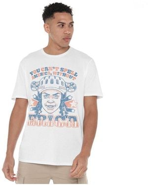 Stranger Things Erica America T Shirt - White