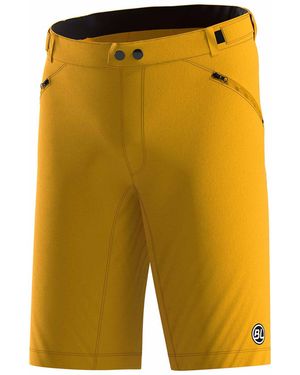 Bicycle Line Ostiglia 2 Baggy Upf 50+ Knee Length Zip Pockets Mtb Shorts - Yellow
