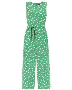 Mela London Floral Crew Neck Jumper - Green