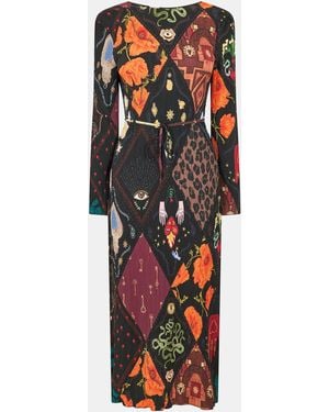 Never Fully Dressed Garden Gaia Garden Print Maxi Dress - Red