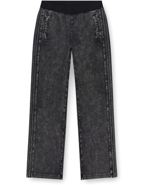 DIESEL Open Hem Fleece Jogging Bottoms - Grey