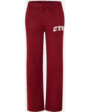 The Couture Club Ctre Jog Knitted Trousers - Red
