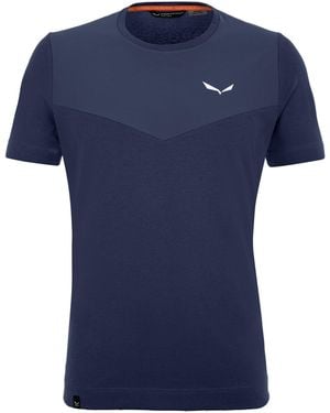 Salewa Lavaredo Hemp Short-Sleeve Performance T-Shirt - Blue