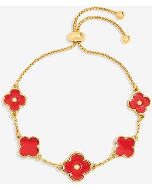 Mood Plated And Coral Clover Bracelet - Red