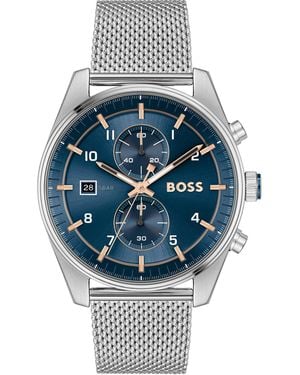 BOSS Gents Skytraveller Chronograph Watch - Metallic