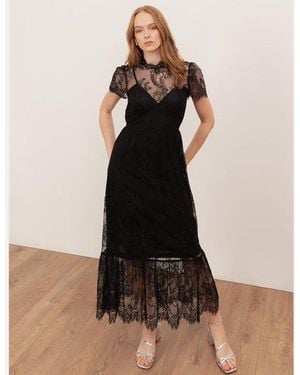 Lovedrobe Lace Midaxi Dress - Black