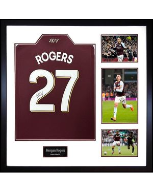 The Fan Cave Morgan Rogers Signed Aston Villa Euro Shirt Elite - Purple