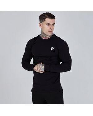 SIKSILK Essential Long-Sleeve T-Shirt - Black