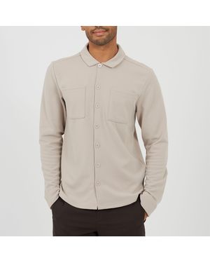 Brave Soul Brave Fuve Button Long Sleeve Shirt - Grey