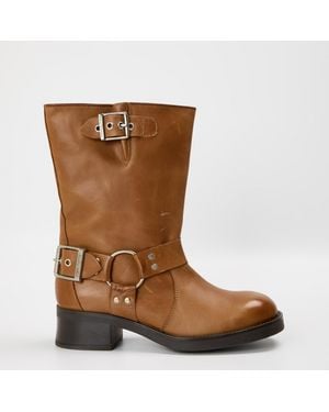 Steve Madden Blessing Ankle Heeled Boots - Brown