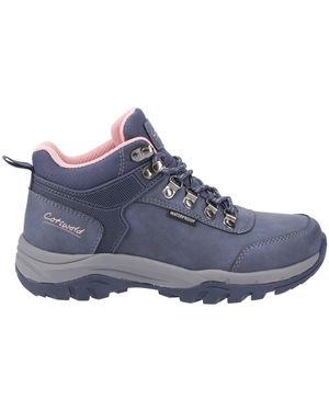 Cotswold Overbury Waterproof Flat Ankle Boots - Blue