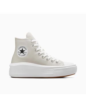 Converse Chuck Taylor All Star Mov Canvas High-Top Trainers - White