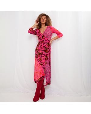 Joe Browns Ladies Robyn Wrap Jersey Dress - Red