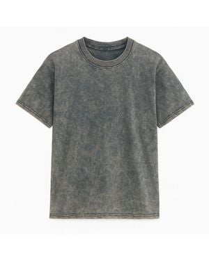 I Saw It First Acid Washed Oversized Tshirt - Grey