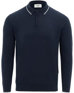 Firetrap Long Sleeve Polo Jumper - Blue