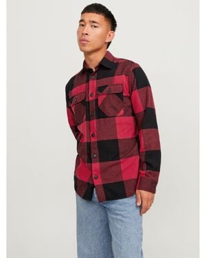 Jack & Jones Buffalo Check Overshirt - Red