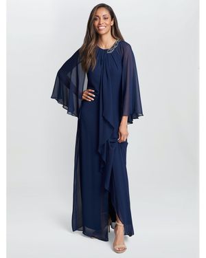 Gina Bacconi Polly Maxi Halter Neck Dress - Blue