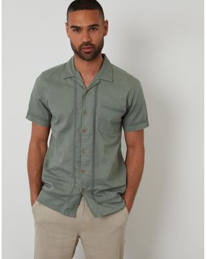Threadbare Worden Short-Sleeve Bowling Shirt - Green