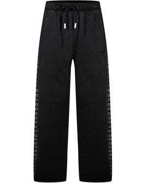 Off-White c/o Virgil Abloh Eyelet Embellished Fleece Joggers - Black