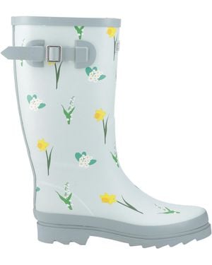 Cotswold Wildflower Tall Wellingtons - Blue