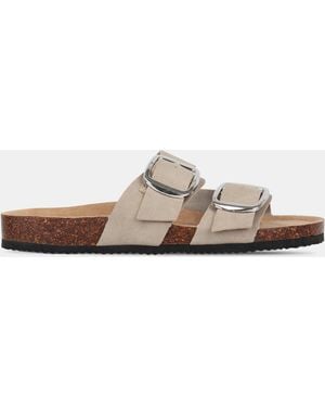 Miso Birki Flat Sandals - Brown