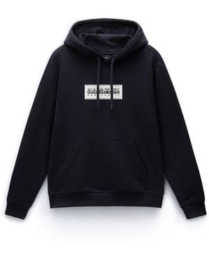 Napapijri Box Logo Hoodie - Blue