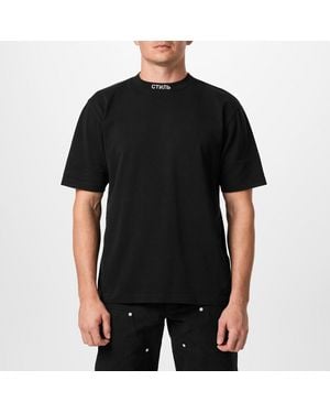 Heron Preston Embroidered Logo Short Sleeve T-Shirt - Black