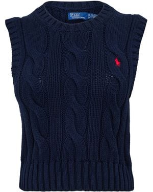 Polo Ralph Lauren Polo Cable Knit Ld61 - Blue